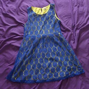 Magic Blue with Yellow Inner Size M Dress